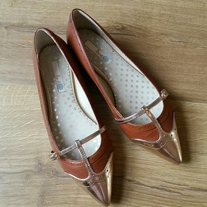 Leather & Metallic Flats - Courtney's Closet